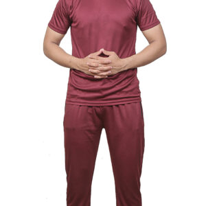 Plain Maroon Majesty Dri-Fit Tracksuit – Summer