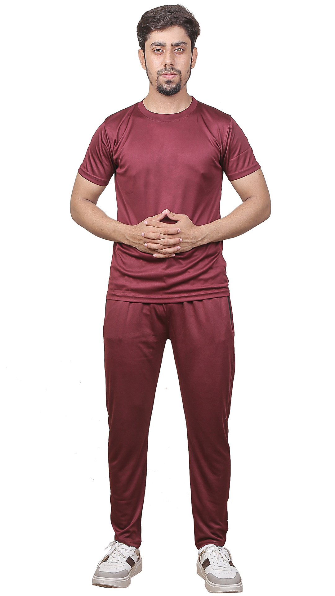 Plain Maroon Majesty Dri-Fit Tracksuit – Summer