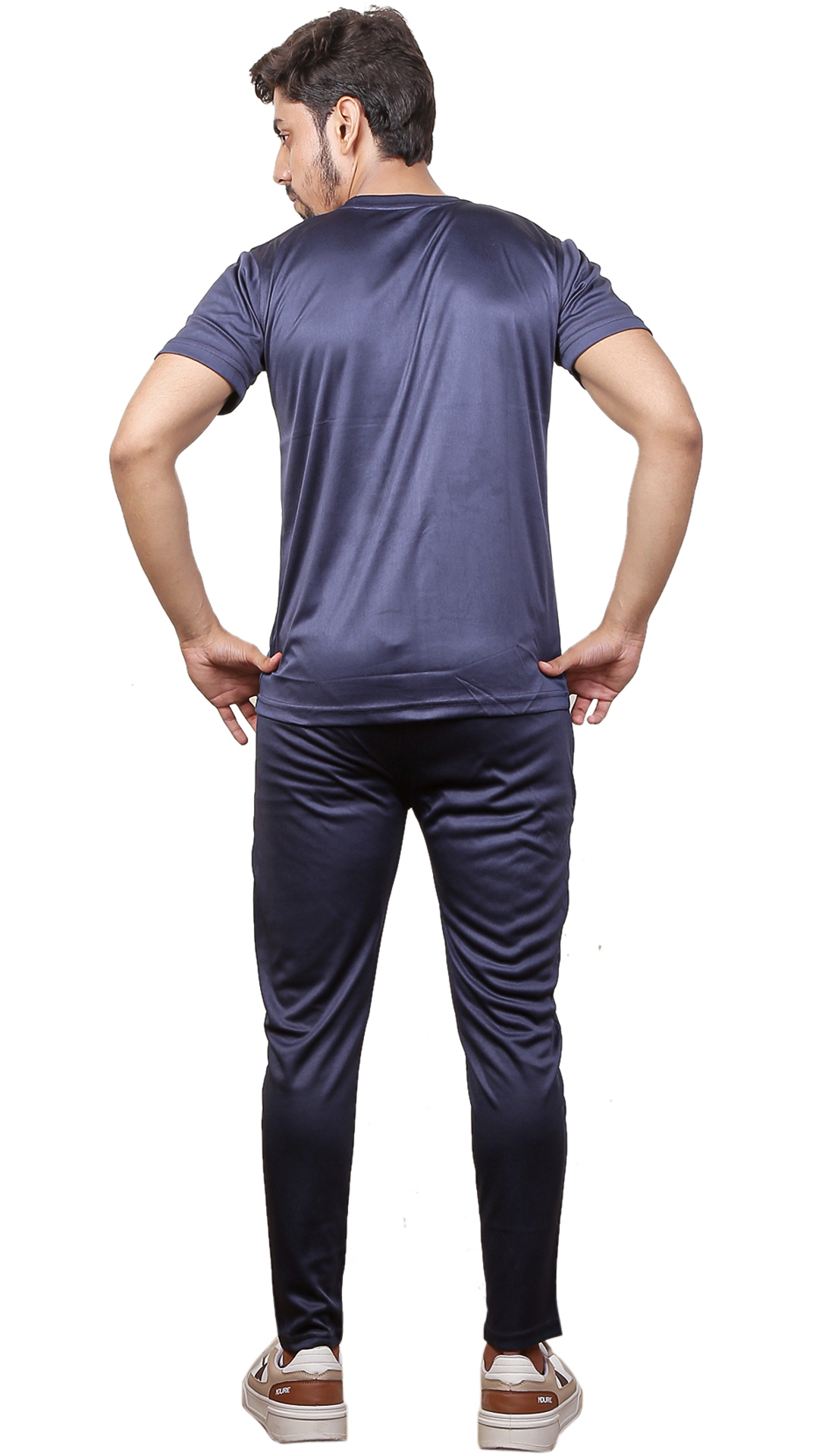 Plain Navy Blue Tracksuit - Summer - Image 3