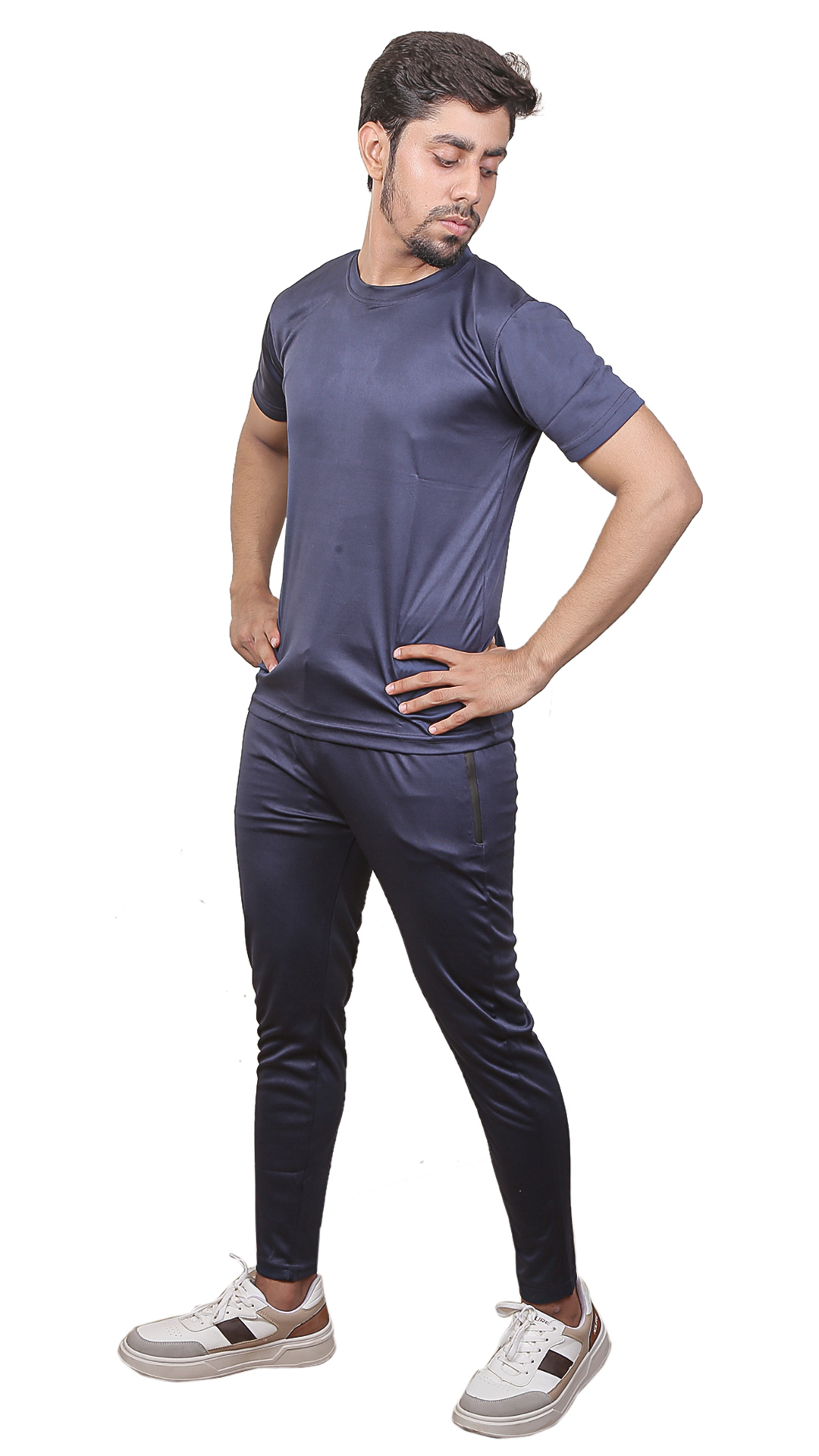 Plain Navy Blue Tracksuit - Summer