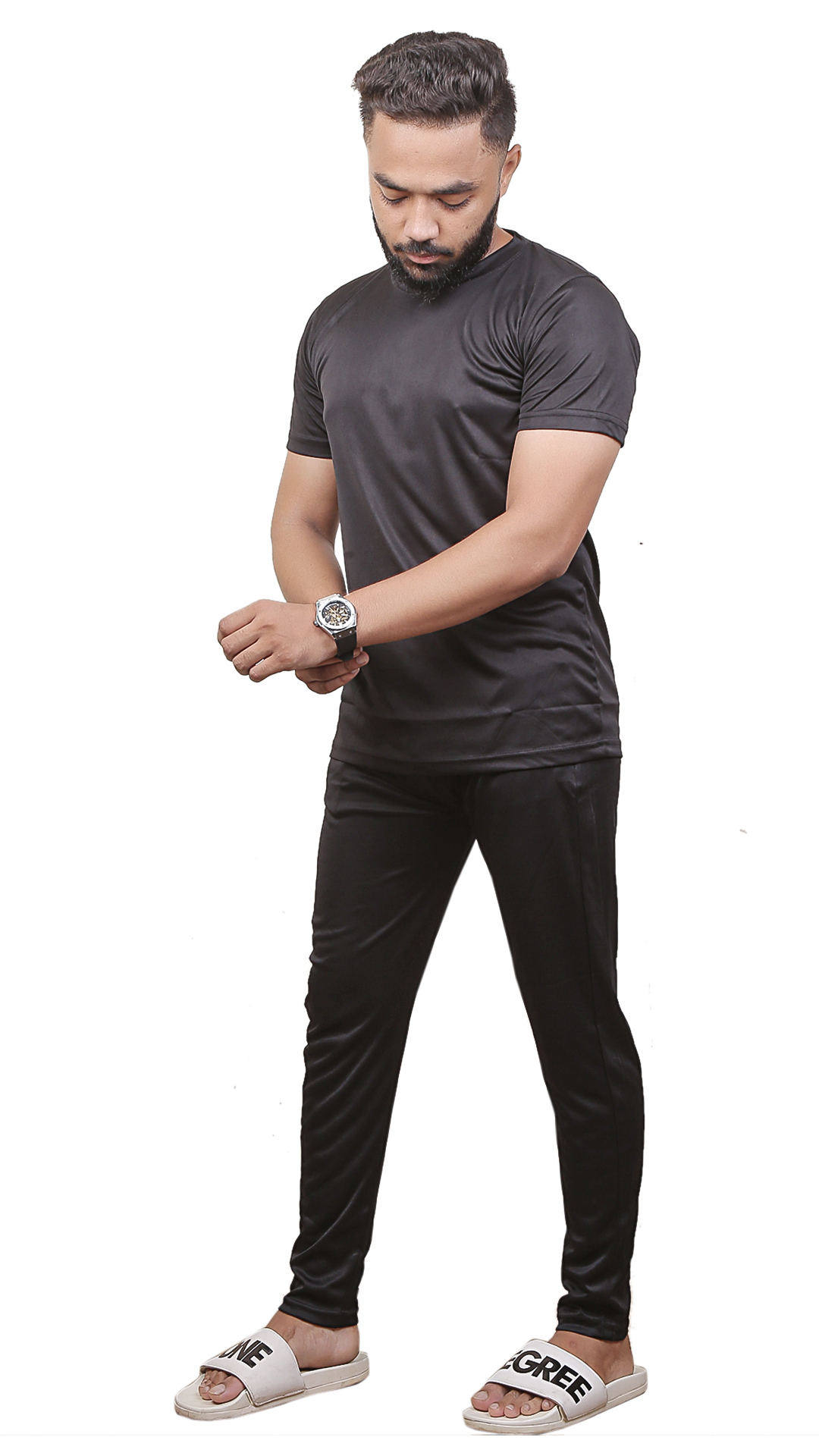 Plain Black Dri-Fit Tracksuit - Summer